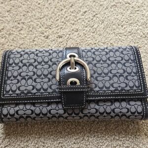 Coach Black and Gray Women's Wallet